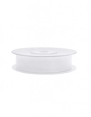 25m Ruban mousseline de soie 12mm blanc Déco Salle