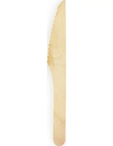 100 Messer aus Holz 16cm Geschirr und Servietten