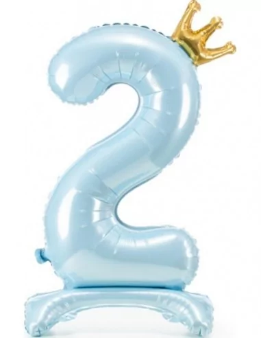 Ballon alu Standup Chiffre -2- 84cm bleu Ballons alu