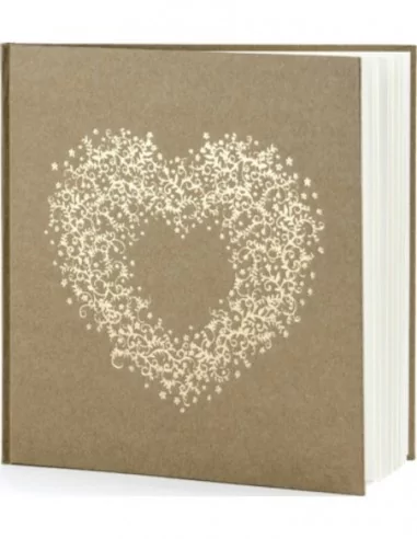 Gästebuch Kraft Herz 20.5x20.5cm 22 Seiten Mariage