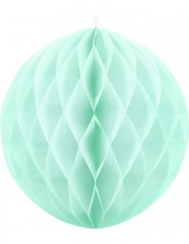 Boule papier alvéolé 30cm menthe Déco Salle