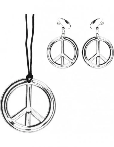 B44517 - Peace Set Halskette und Ohrhänger