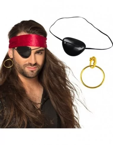 B74290 - Piraten-Set Stirnband und Ohrhänger