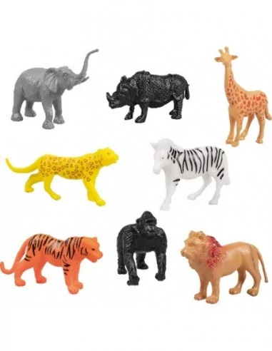 8 Figurines en plastique Animaux sauvages 4cm Articles de fêtes