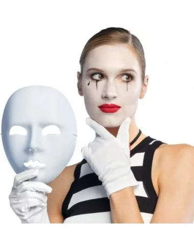 Gesichtsmaske Mime weiss Imitationen