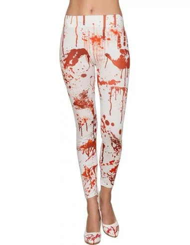 Leggings weiss Blutspuren Make-up-FX