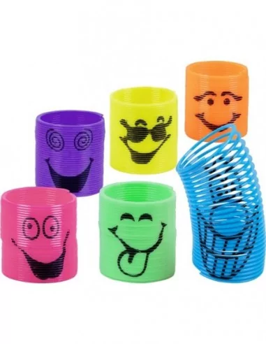 Set 6 Slinkies souriants 6 couleurs 3cm Articles de fêtes