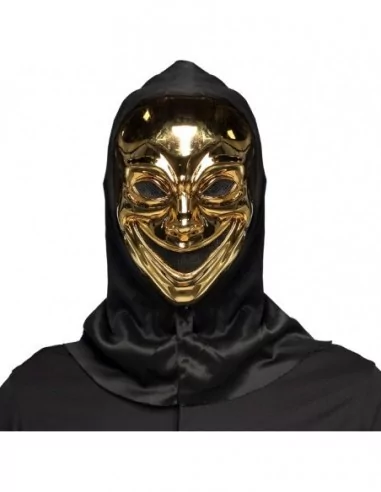 Gesichtsmaske Crazy killer mit goldener Kapuze Imitationen