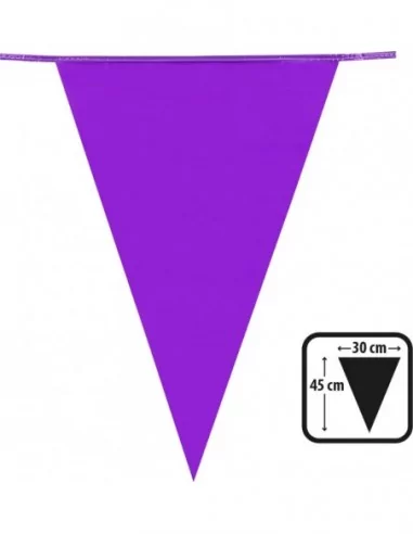 10 m Guirlande de Fanions géante violet Déco Salle