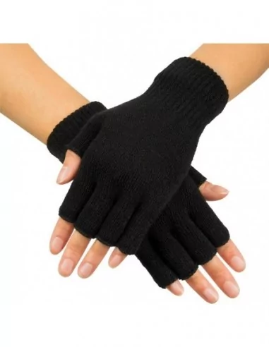 B01901 - Fingerlose Handschuhe schwarz