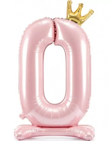 Folienballon Standup Chiffre -0- 84cm rosa Folienballons