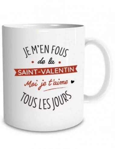 Mug -je m en fous de la saint valentin- Saint Valentin