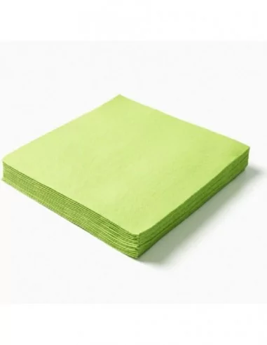 50 Petites Serviettes Traiteur Vert Tilleul 25cm Art de la table