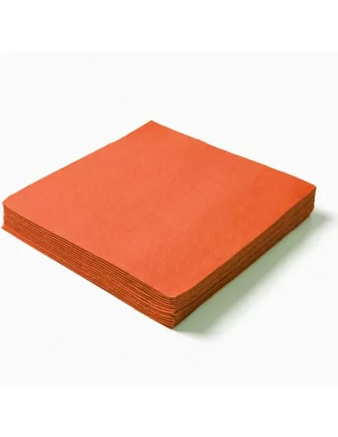 50 Grosse Servietten Traiteur 40cm orange Gedeckter Tisch