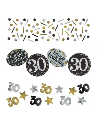 Streudeko 34gr Sparkling Birthday -30- Gedeckter Tisch