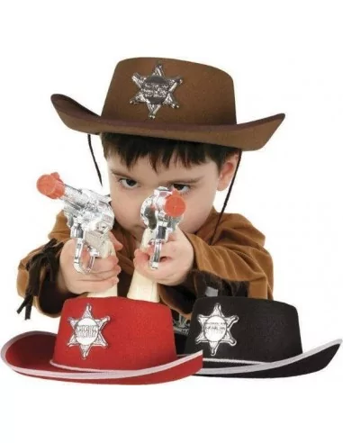 Chapeau enfant feutre Sheriff couleurs ass.