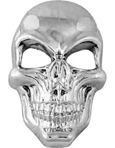 Maske PVC Totenkopf silber