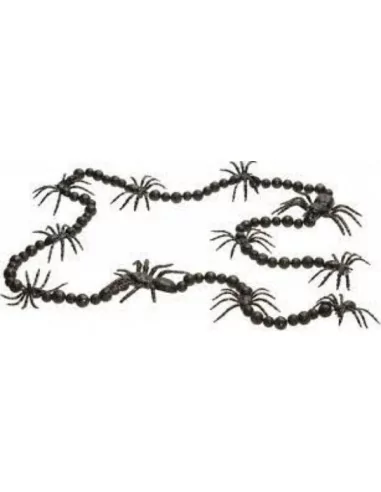 Spinnen-Girlande schwarz 160cm