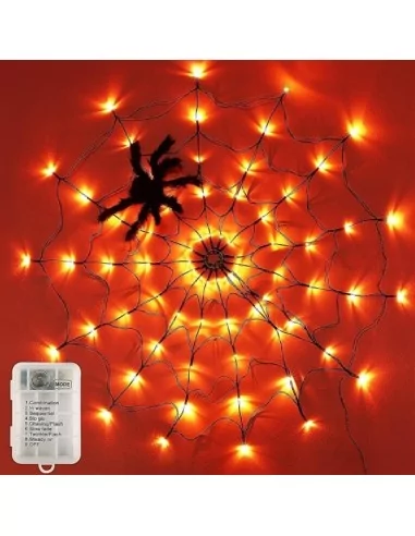 LED-Spinnennetz rot 100cm