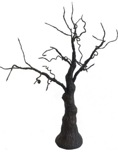 Arbre nue effrayant noir 64cm