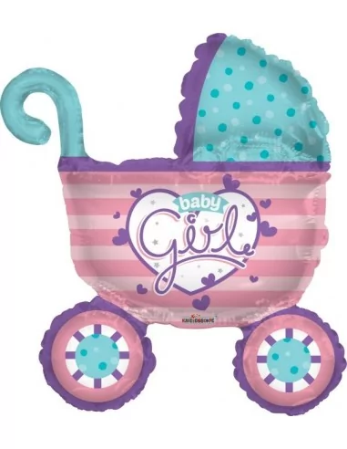 Ballon alu figurine Berceau Baby Girl 91cm