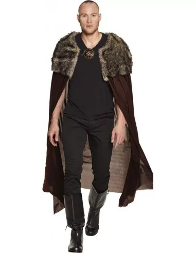 Cape The King Braun mit Pelz 150cm