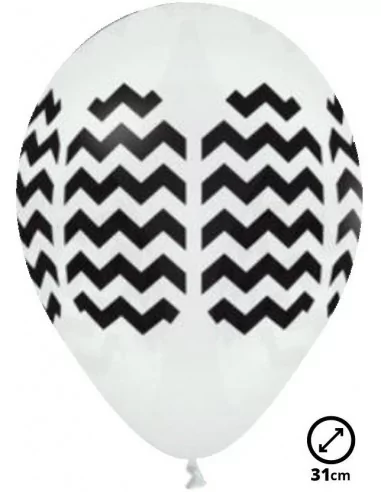 6 Ballons Ø 30cm Chevron