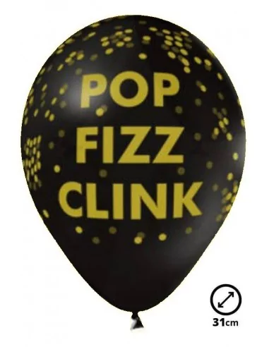 6 Ballons Ø 30cm Pop Fizz Clink