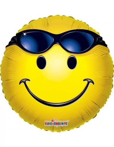 Ballon alu Smiley à Lunettes 38cm