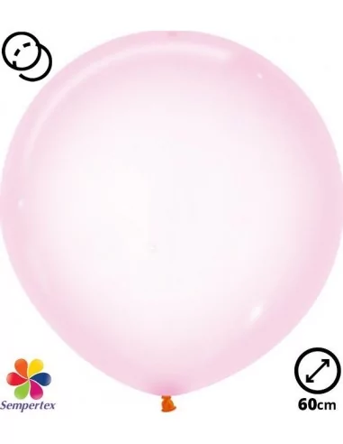 10 Ballons Sempertex Ø 60cm Crystal Pastel Rosa