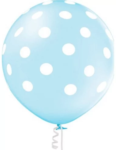 1 Ballon Ø 60cm bleu ciel Dots