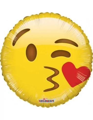 Ballon alu Emoji Kiss 38cm