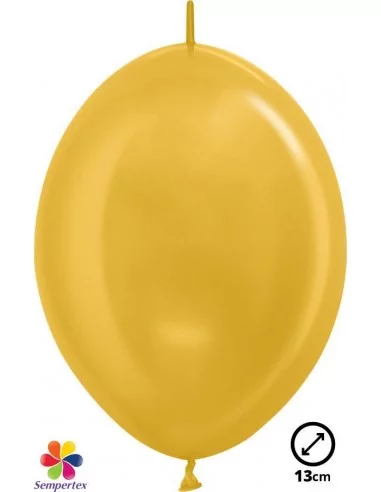 50 Ballons Linkoloon Ø 13cm Metallic Gold