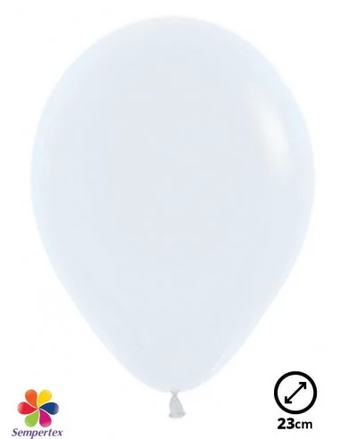 100 Ballons Sempertex Ø 23cm Fashion blanc