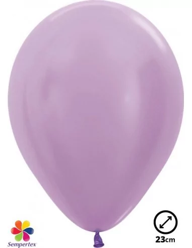 100 Ballons Sempertex Ø 23cm Satin Lilas Nacré