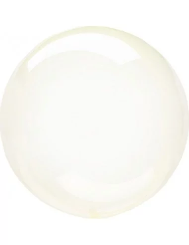 Ballon Clearz Crystal jaune Transparent 45cm