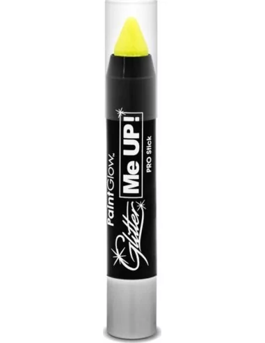 Bâton de maquillage Fluo Paillettes jaune néon