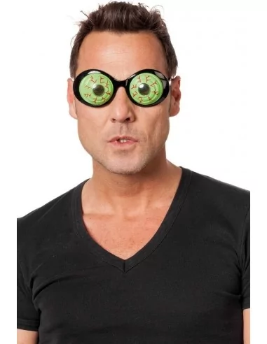 Brille mit grünen Augen