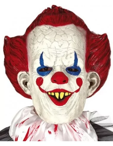 Masque Clown Jojo Cheveux rouge en latex