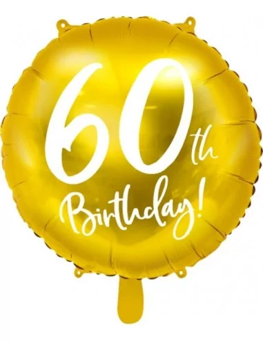 Folienballon 60th Birthday gold 38cm