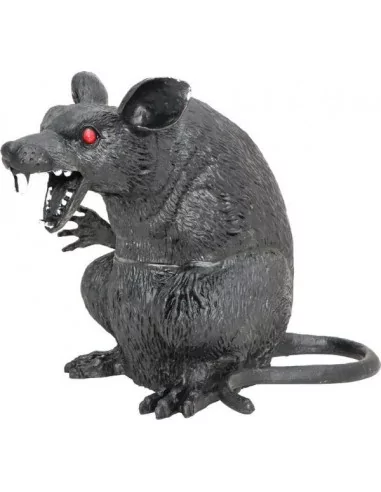 Ratte schwarz Plastik 22cm