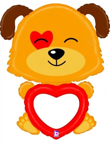 Ballon alu Puppy Love à personnaliser 67x77cm