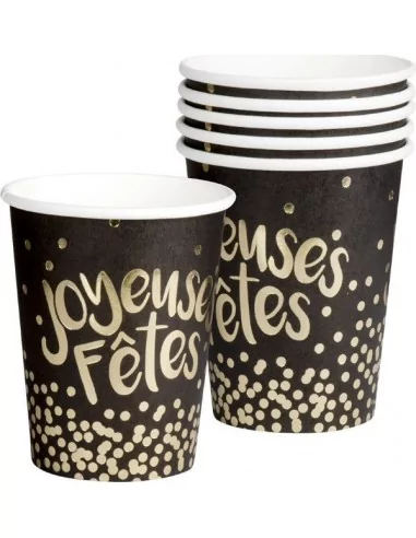 6 Becher -Joyeuses Fêtes- 25 cl