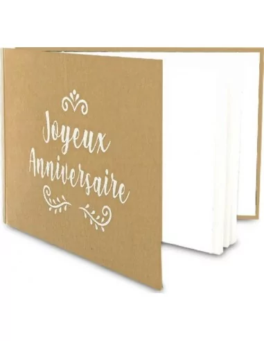 Livre d'Or -Joyeux Anniversaire- Party Kraft