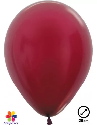 50 Ballons Sempertex Ø 25cm BORDEAUX METALLIQUE