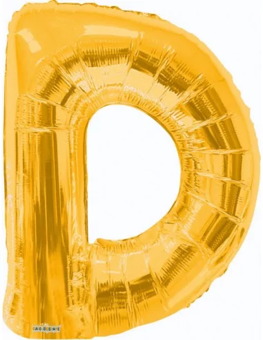 Folienballon Buchstabe D gold 87cm