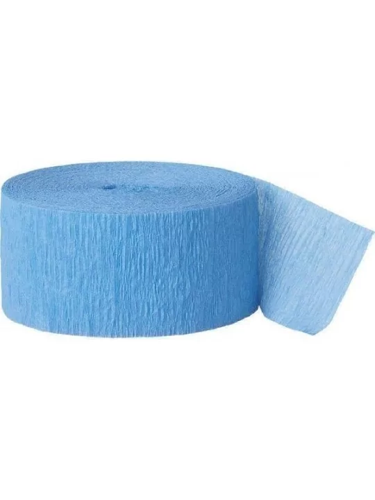 24m Papierband Krepp hellblau Bänder und Schleifen