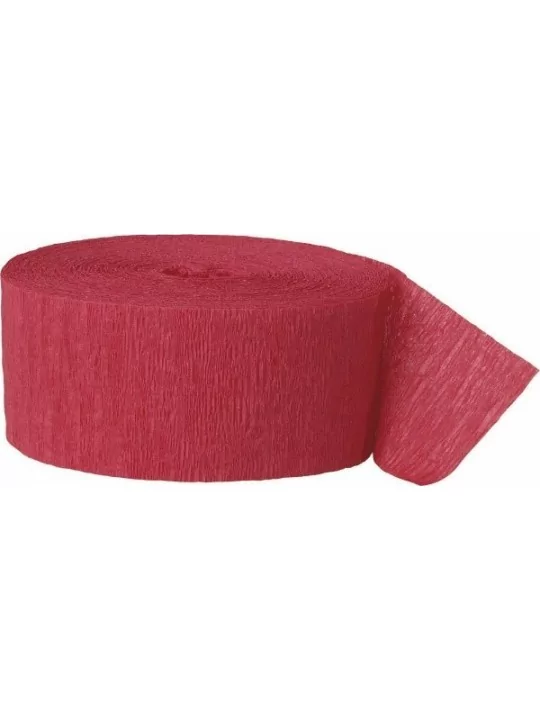 24m Ruban papier crêpe rouge Déco Salle