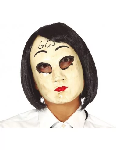 Maske Frau mit Herz Kunststoff