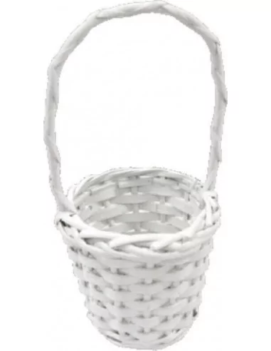 Panier Saule avec Anses 10cm diamètre blanc